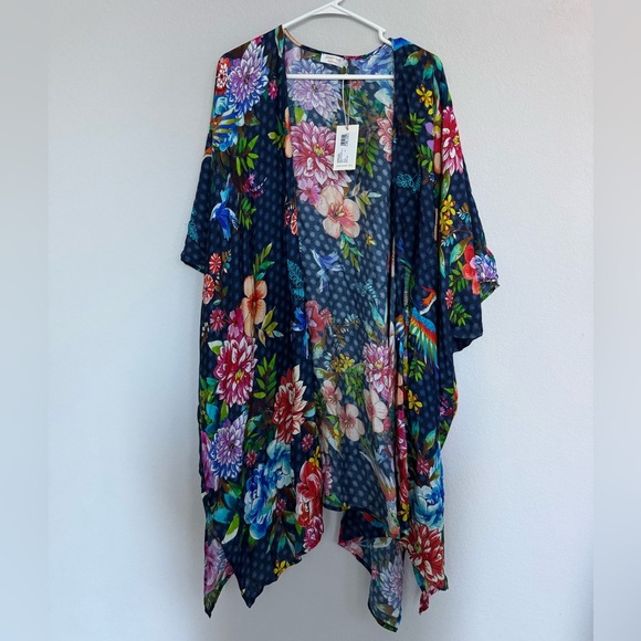 NWT Johnny Was Dreamer Short Kimono in multi - Picture 4 of 7